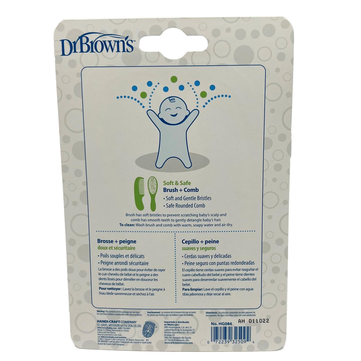 Dr. Brown's Soft & Safe Baby Brush + Comb Set; image 2 of 2