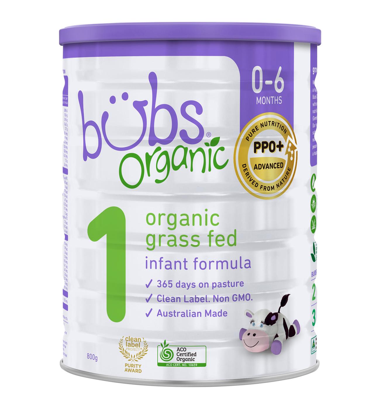 Bubs 2 (バブス) organic Halal milk powder Bubs Organic Grass Fed Infant Formula - Stage 1 - Shop Formula at