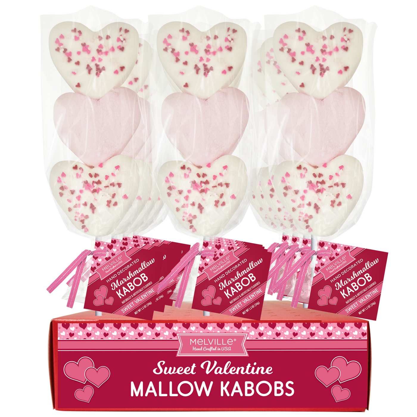 Melville Valentine's Marshmallow Heart Kabob Shop Candy at HEB