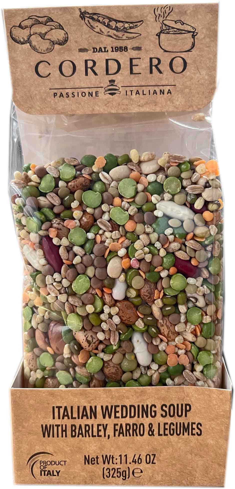 Cordero 1958 Italian Wedding Soup Mix Barley Farro Legumes, 11.46 oz ...