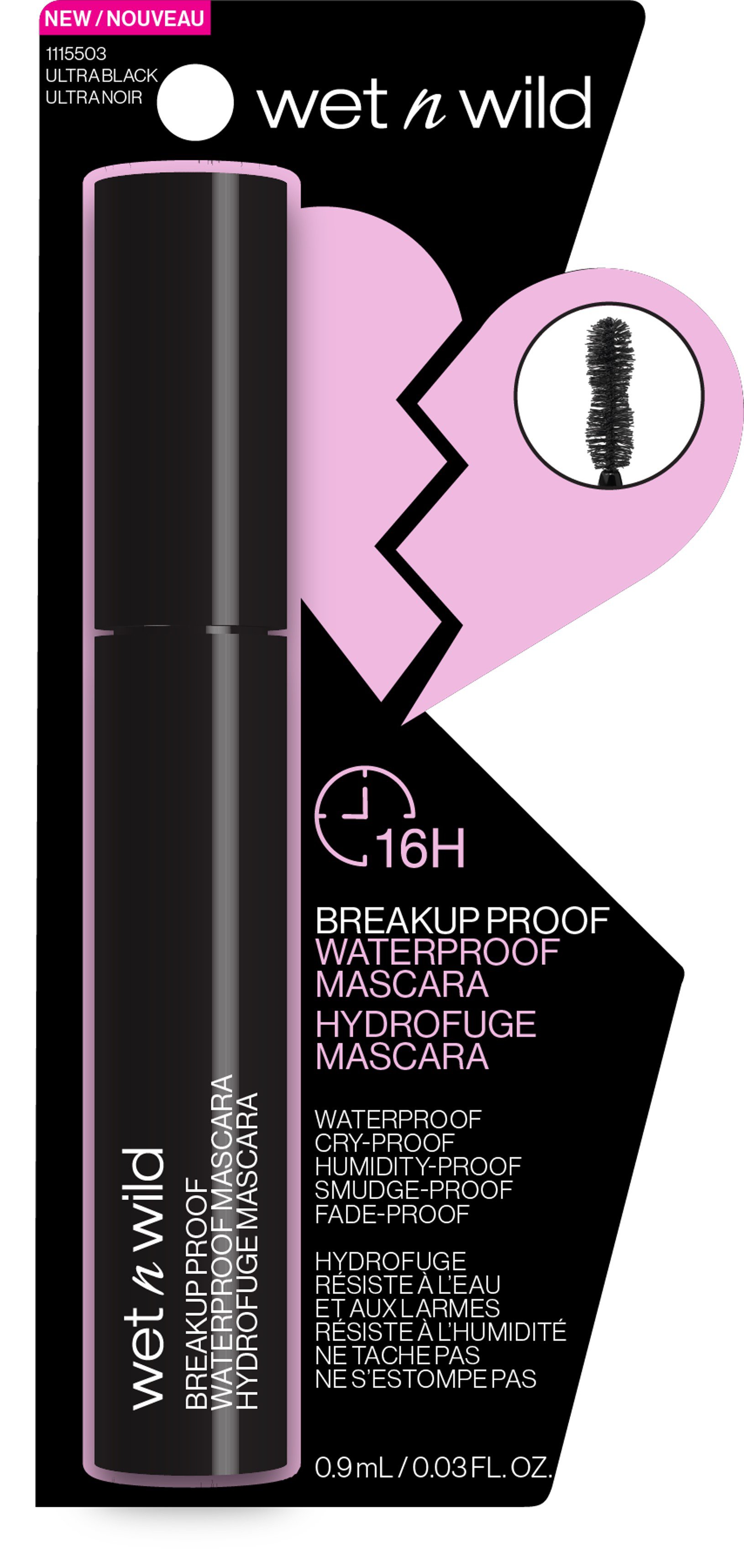 Wet n Wild Breakup Proof Waterproof Mascara Black Shop Mascara at HEB