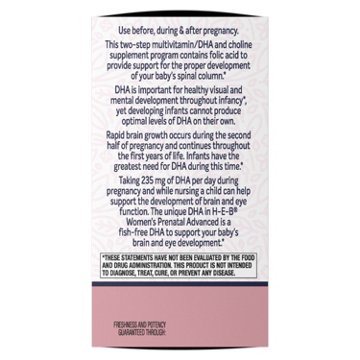 H-E-B Women's Prenatal 2-Step Combo Vitamin Pack, 60 ct
