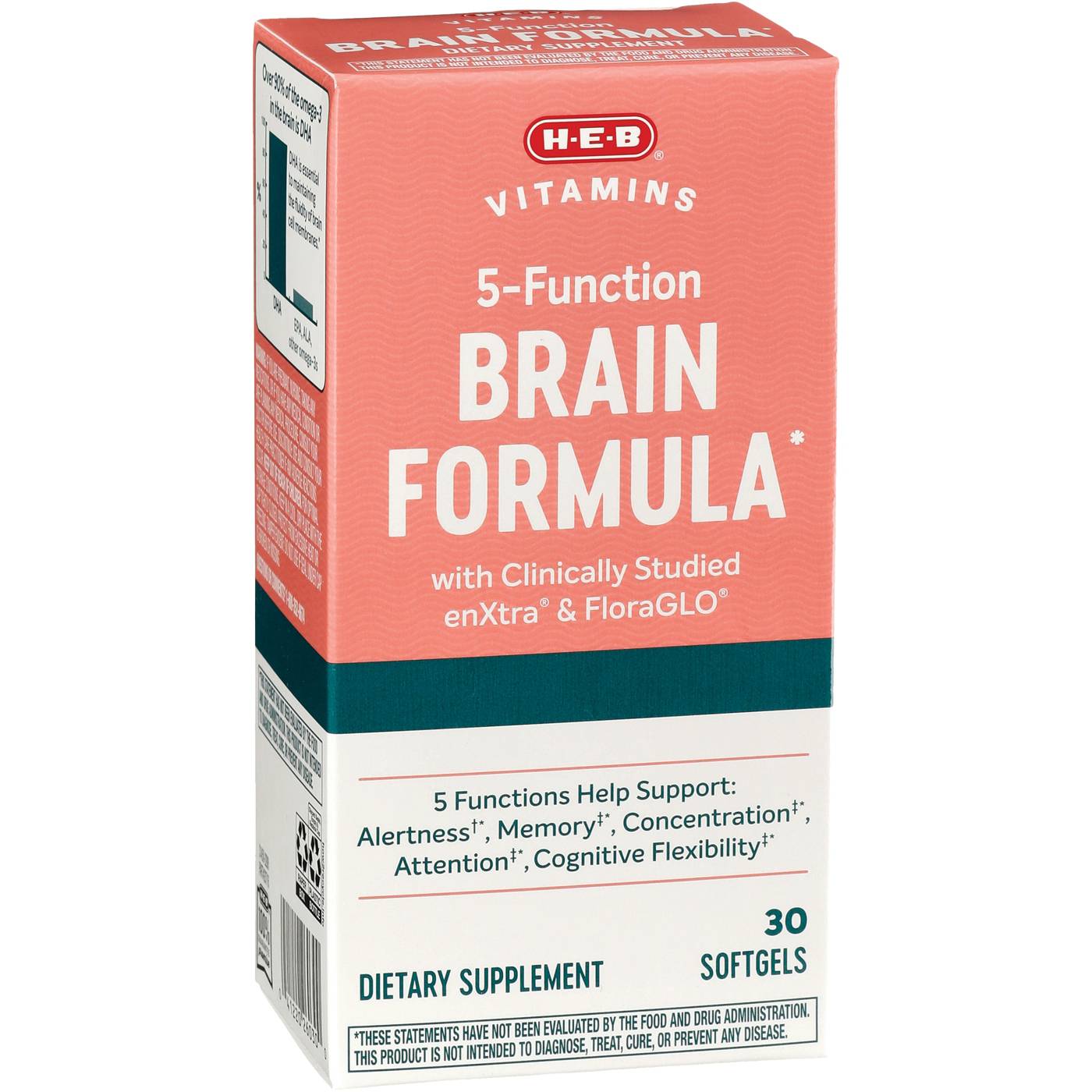 H-E-B 5-Function Brain Formula Softgels; image 1 of 2