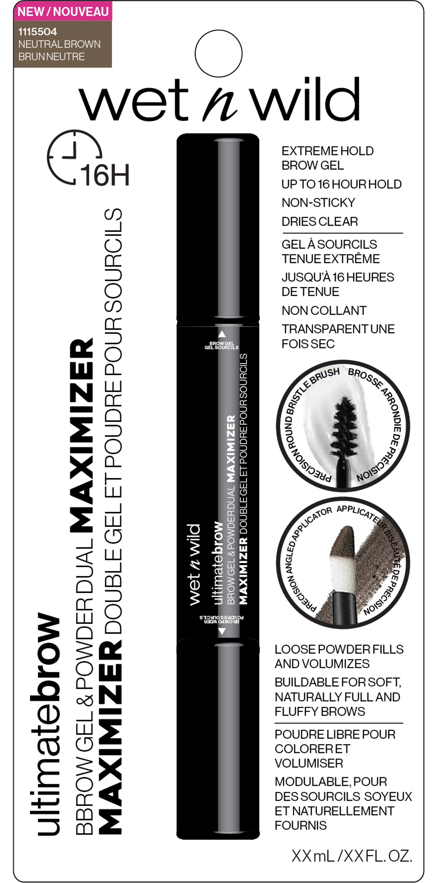 Wet n Wild Ultimate Brow Gel Maximizer Neutral Brown Shop Brow