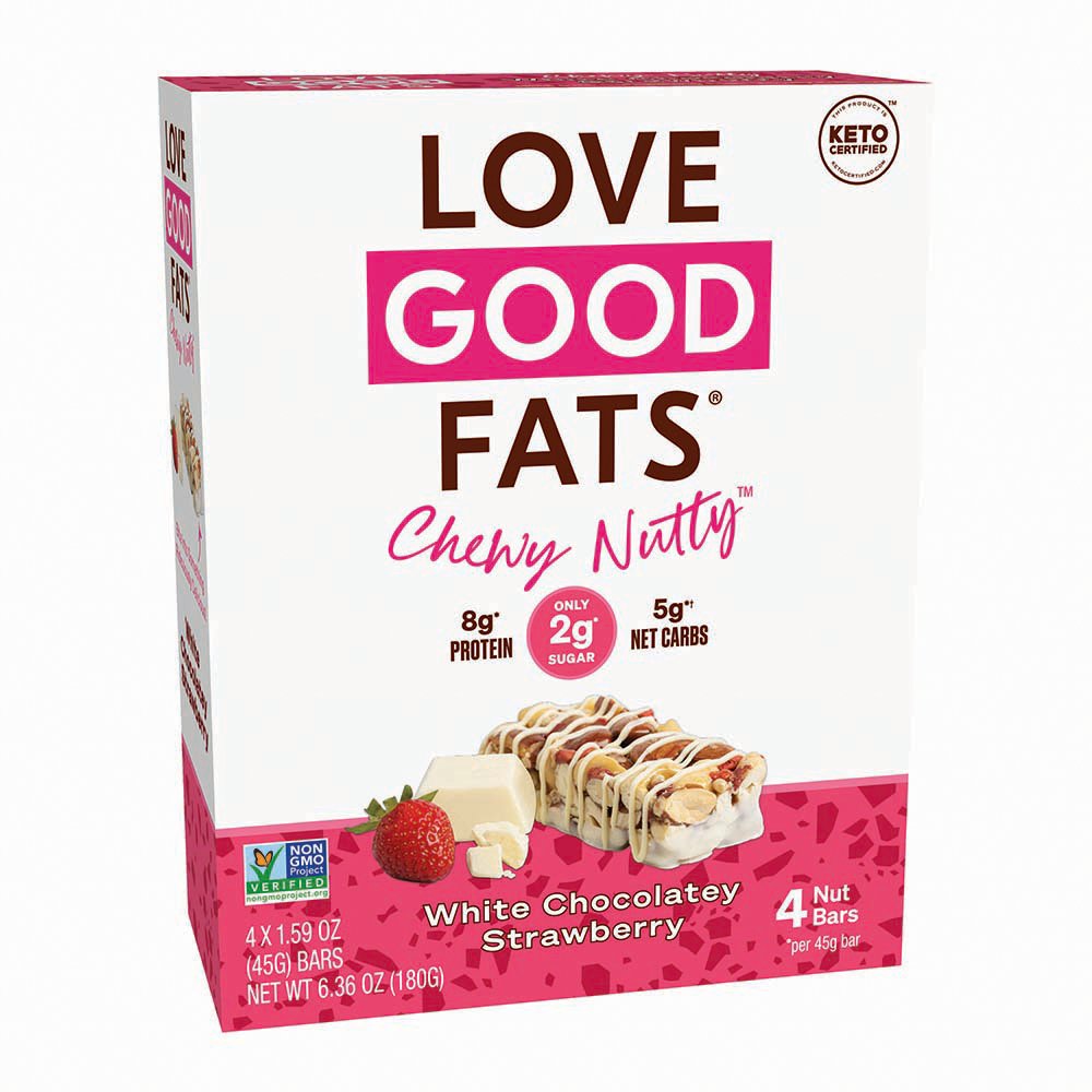 Love Good Fats Chewy Nutty White Chocolatey Strawberry Shop Diet