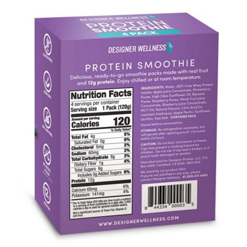 Designer Wellness 12g Protein Smoothies 4 pk - Mixed Berry