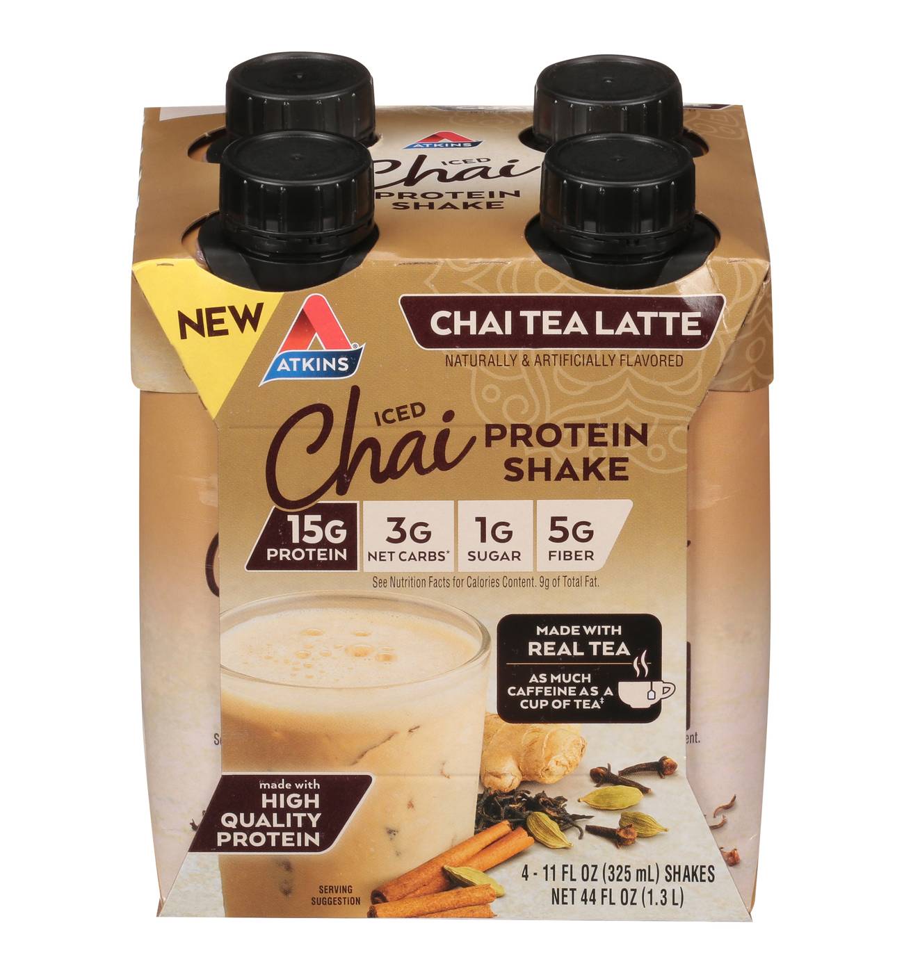 Atkins Iced Chai Protein Shakes - Chai Tea Latte; image 1 of 2