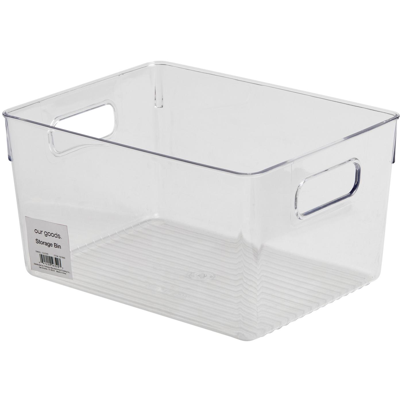 our goods Rectangle Storage Bin - Clear; image 1 of 3