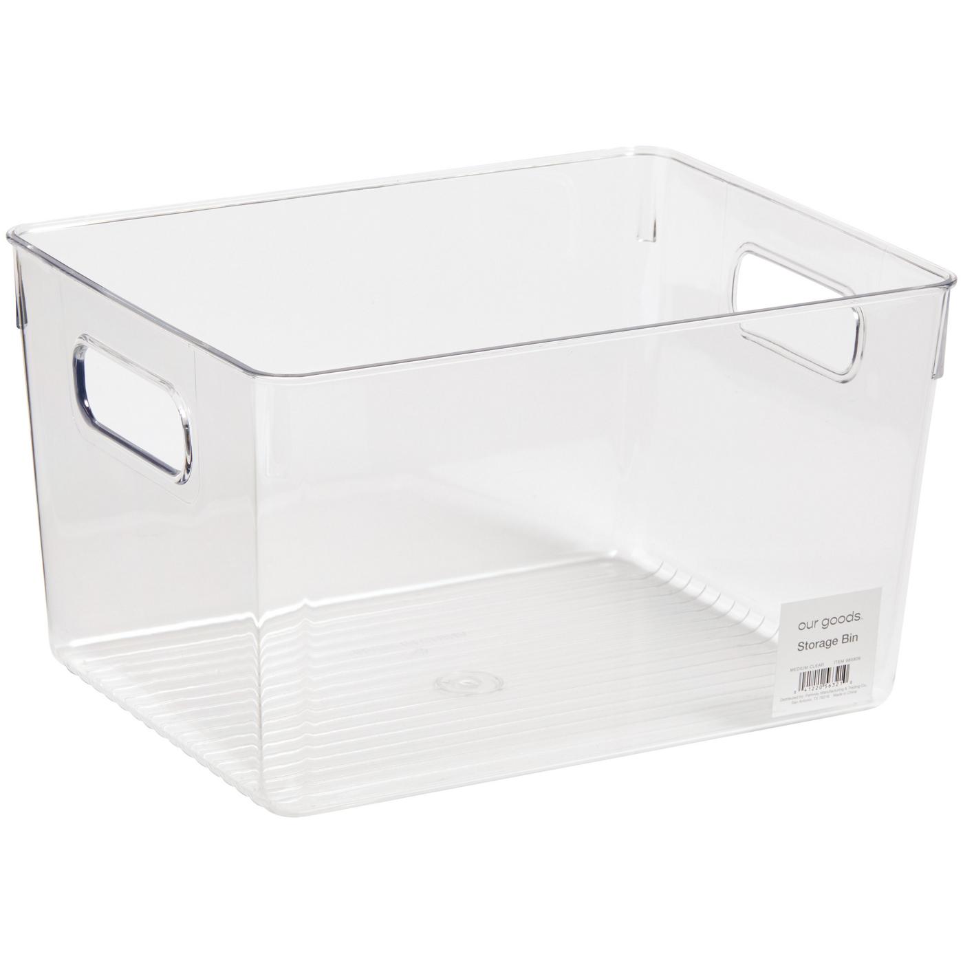 our goods Rectangle Storage Bin - Clear; image 1 of 2