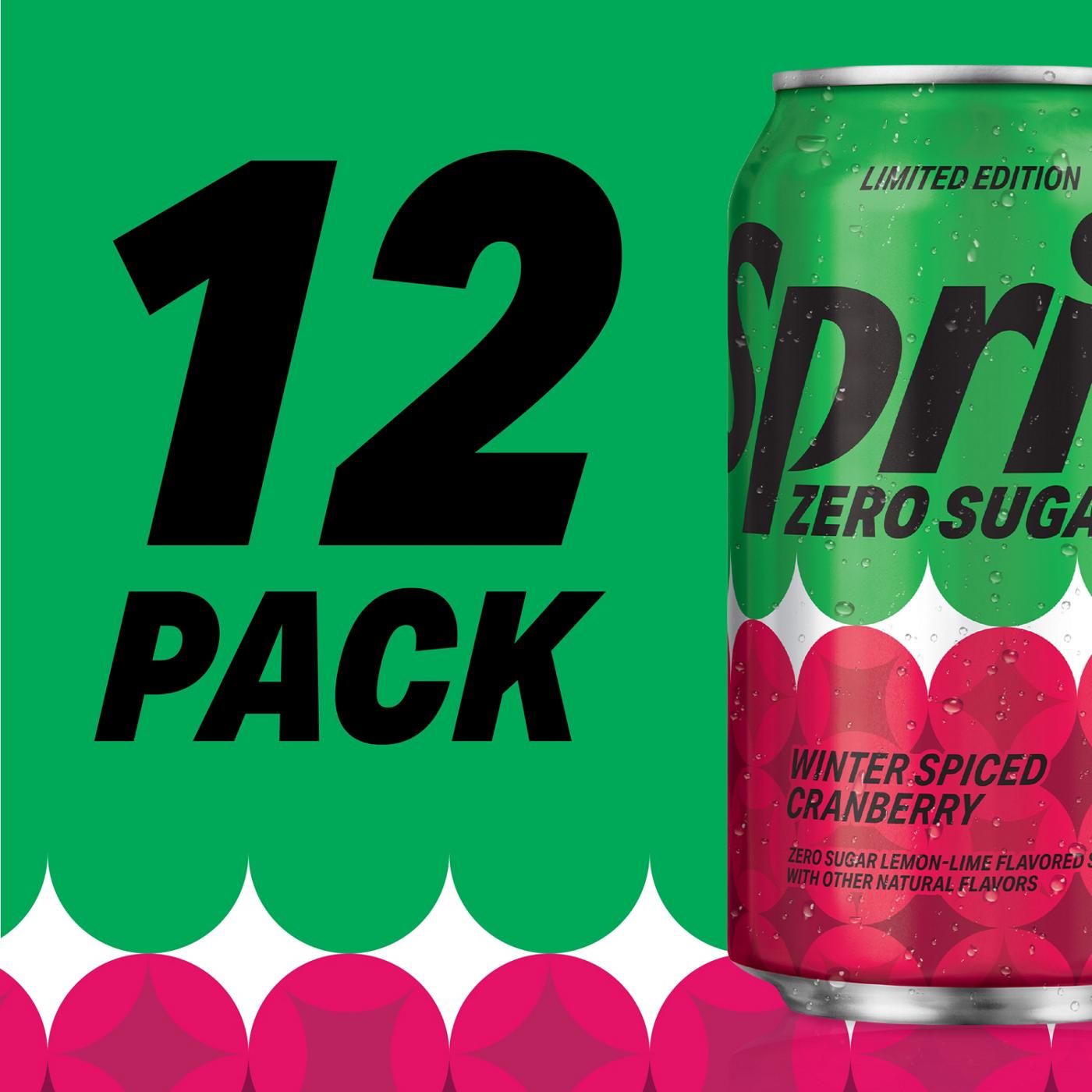 Sprite Winter Spiced Cranberry Zero Sugar Soda 12 pk Cans; image 4 of 7