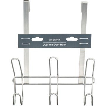 our goods Over the Door Nickel Finish Storage Hook