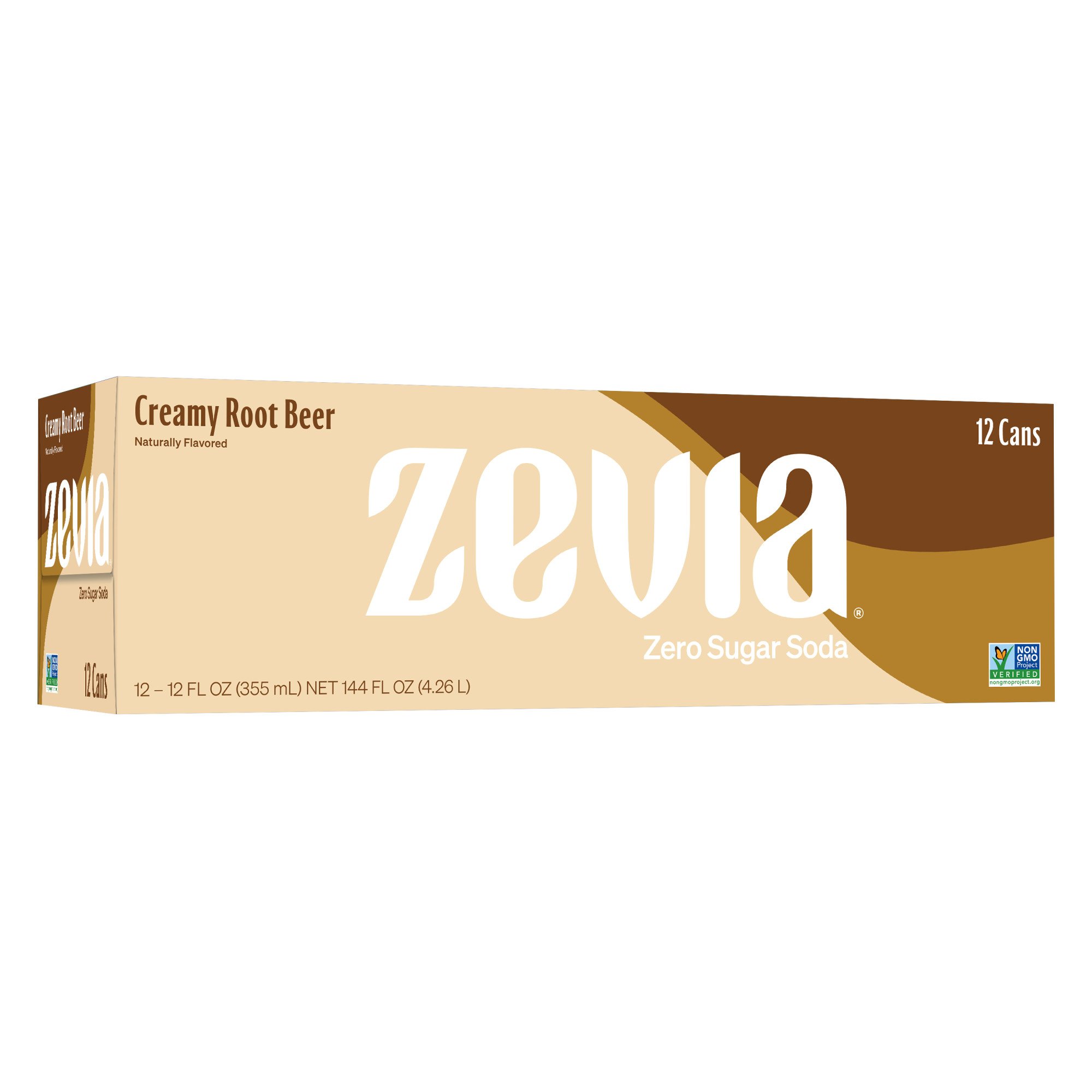 Zevia Zero Sugar Creamy Root Beer Soda 12 Pk Cans - Shop Soda At H-E-B