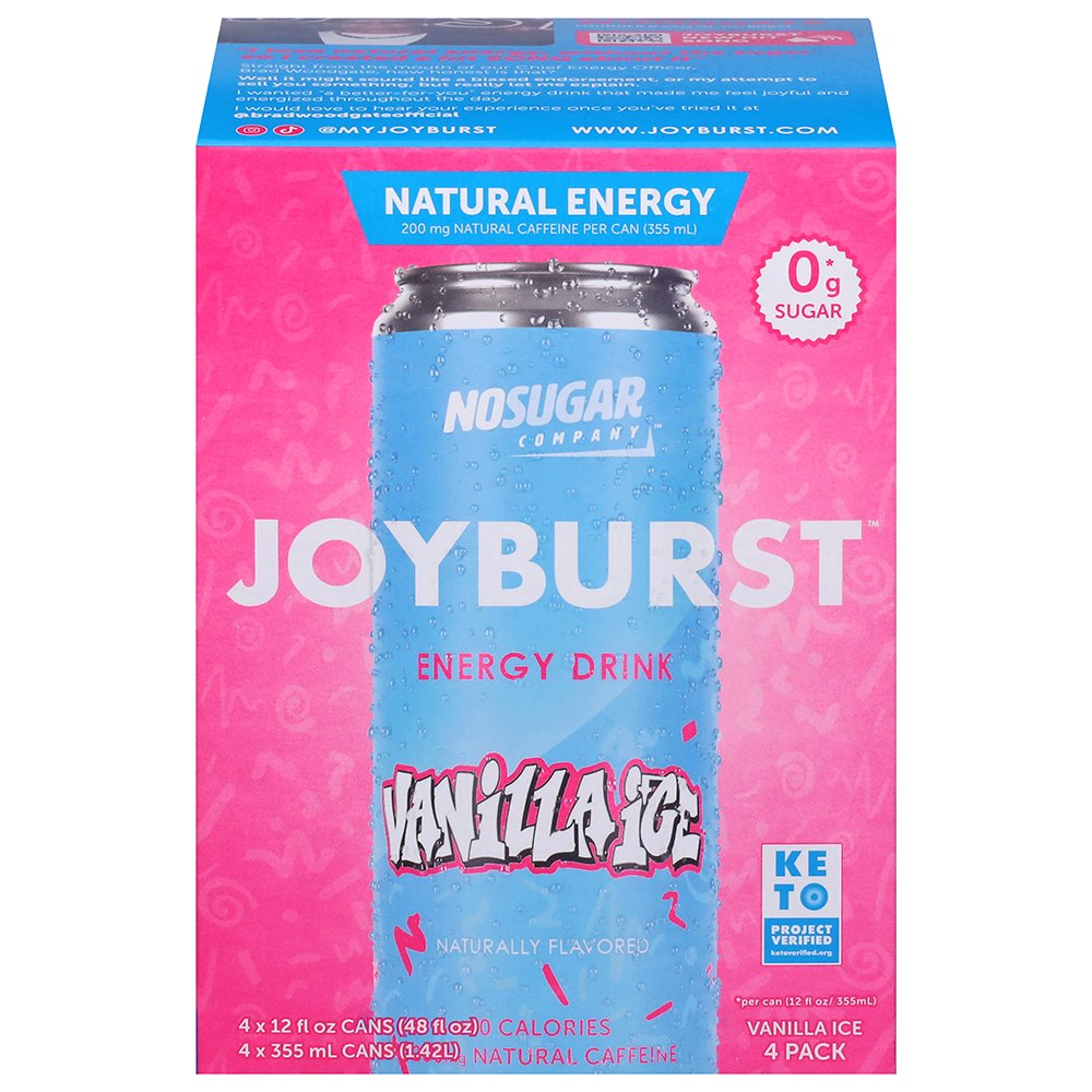 Joyburst No Sugar Energy Drink Vanilla Ice Shop Diet & fitness at HEB