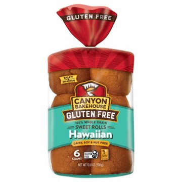Canyon Bakehouse Gluten Free Hawaiian Sweet Dinner Rolls, 6 ct