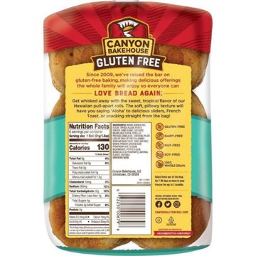 Canyon Bakehouse Gluten Free Hawaiian Sweet Dinner Rolls, 6 ct