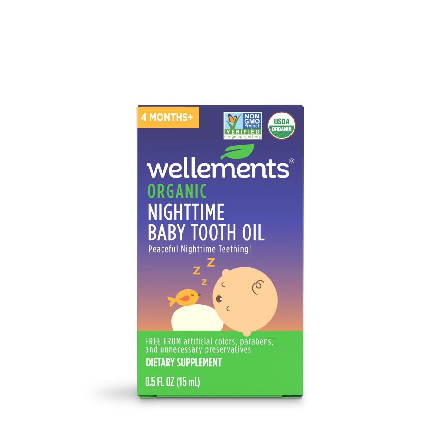 Wellements Organic Nighttime Baby Tooth Oil; image 2 of 4