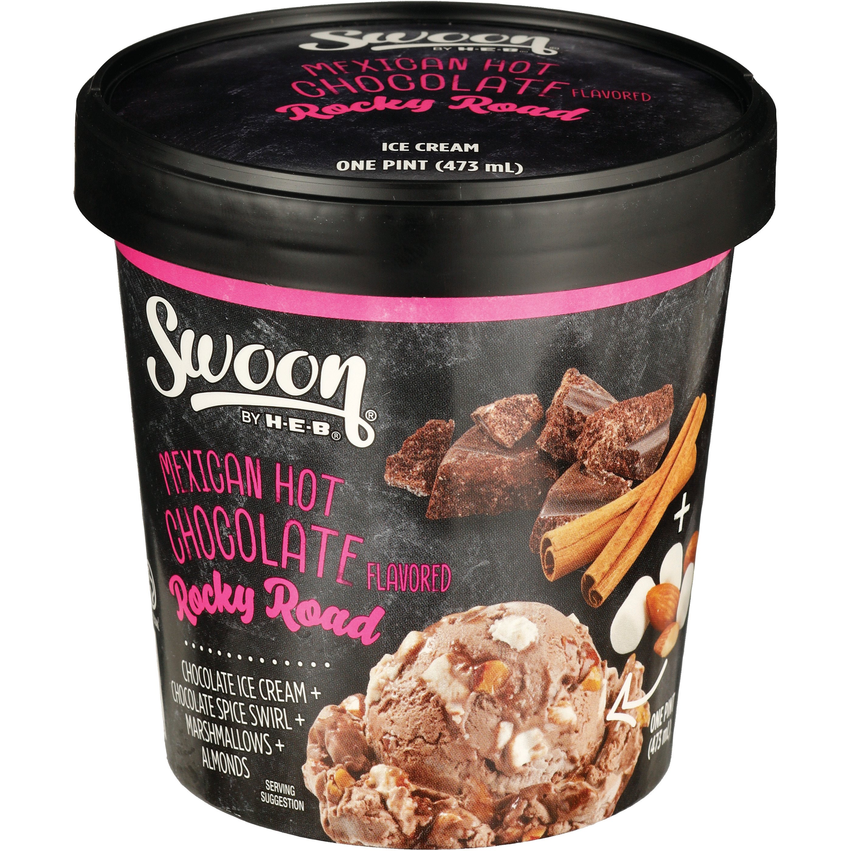 Swoon by H-E-B Mexican Hot Chocolate Rocky Road Ice Cream - Shop Ice ...