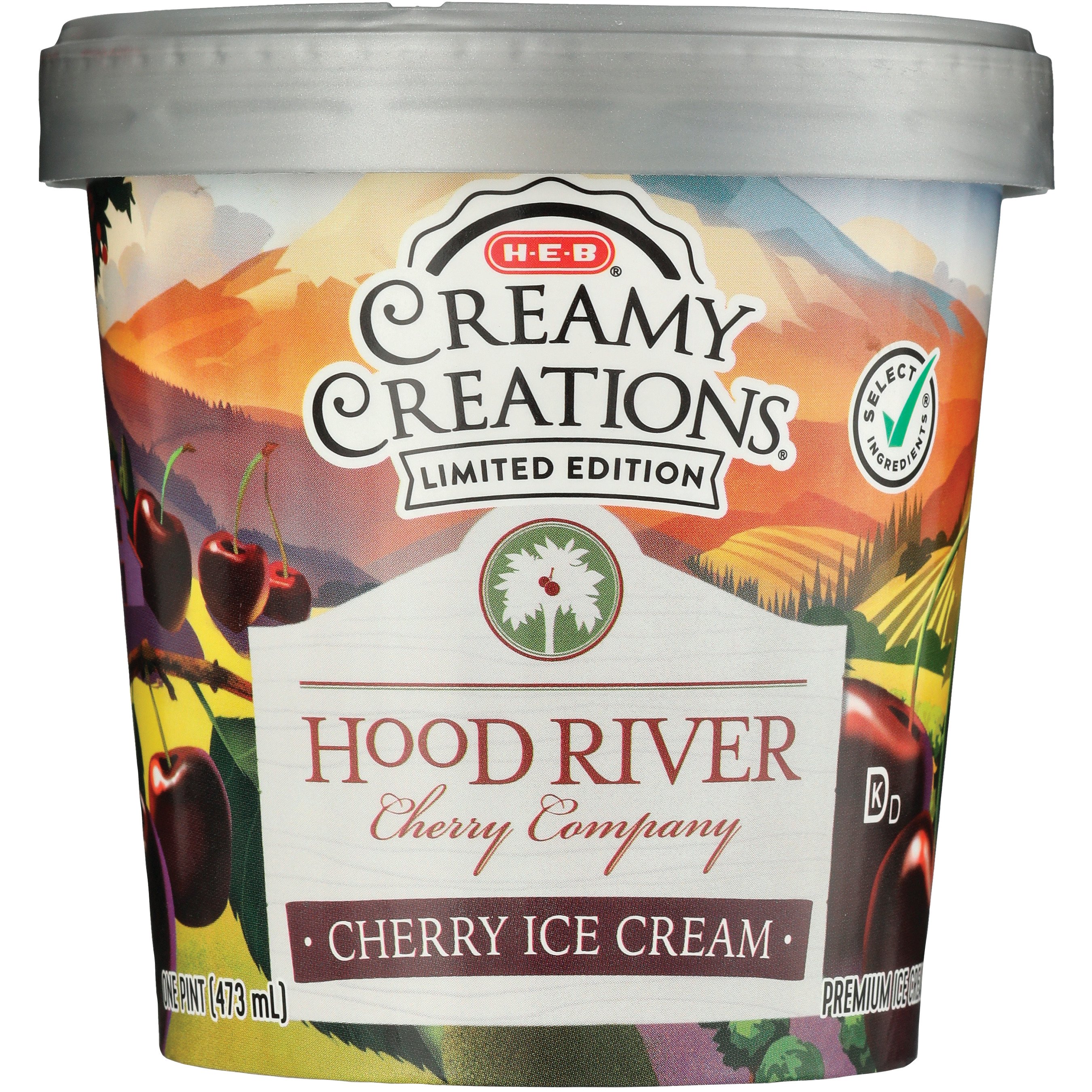 H-E-B Creamy Creations Hood River Cherry Company Cherry Ice Cream ...