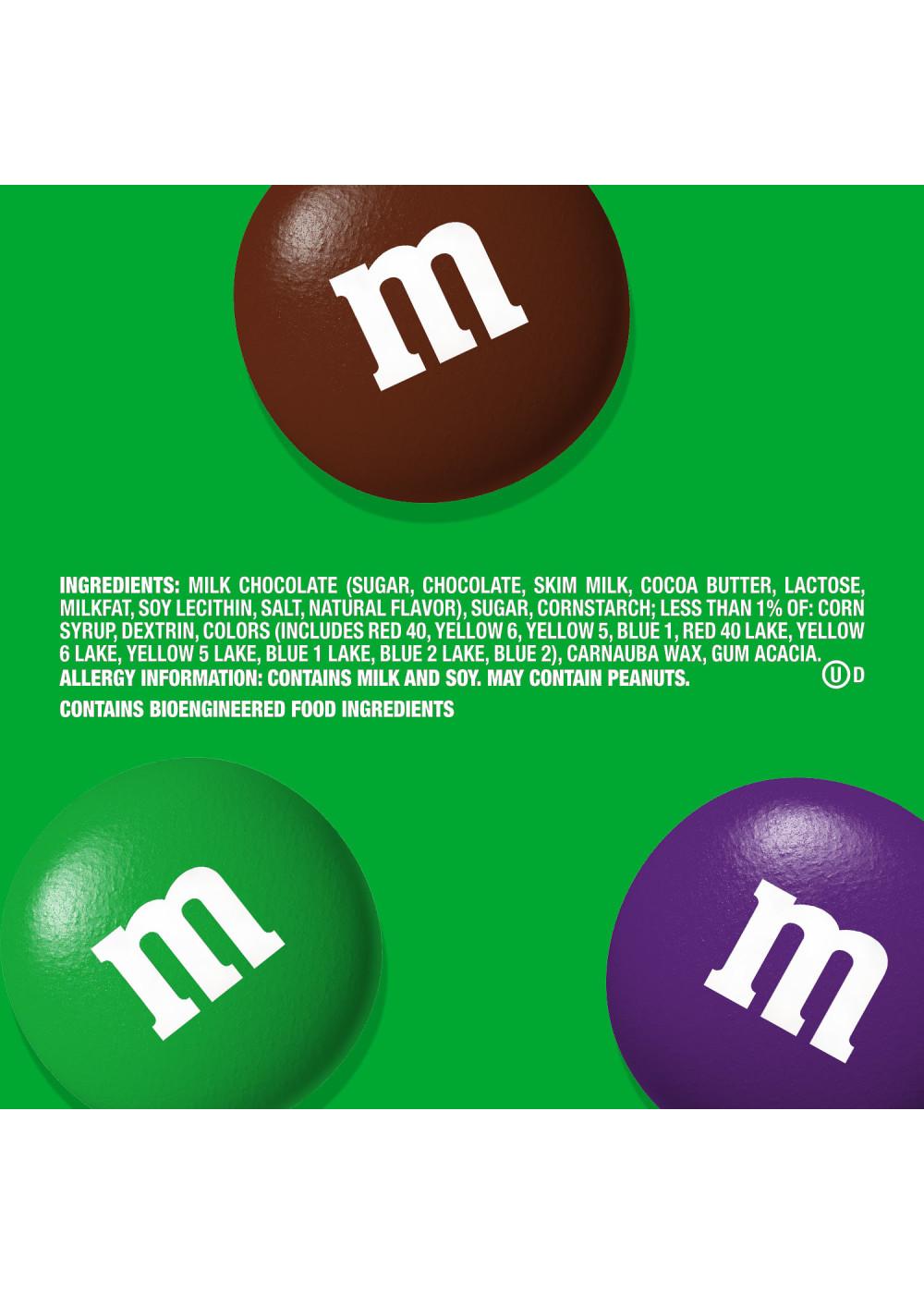 M&M'S MILK CHOCOLATE PARTY SIZE STAND UP POUCH PURPLE MOMENT 32