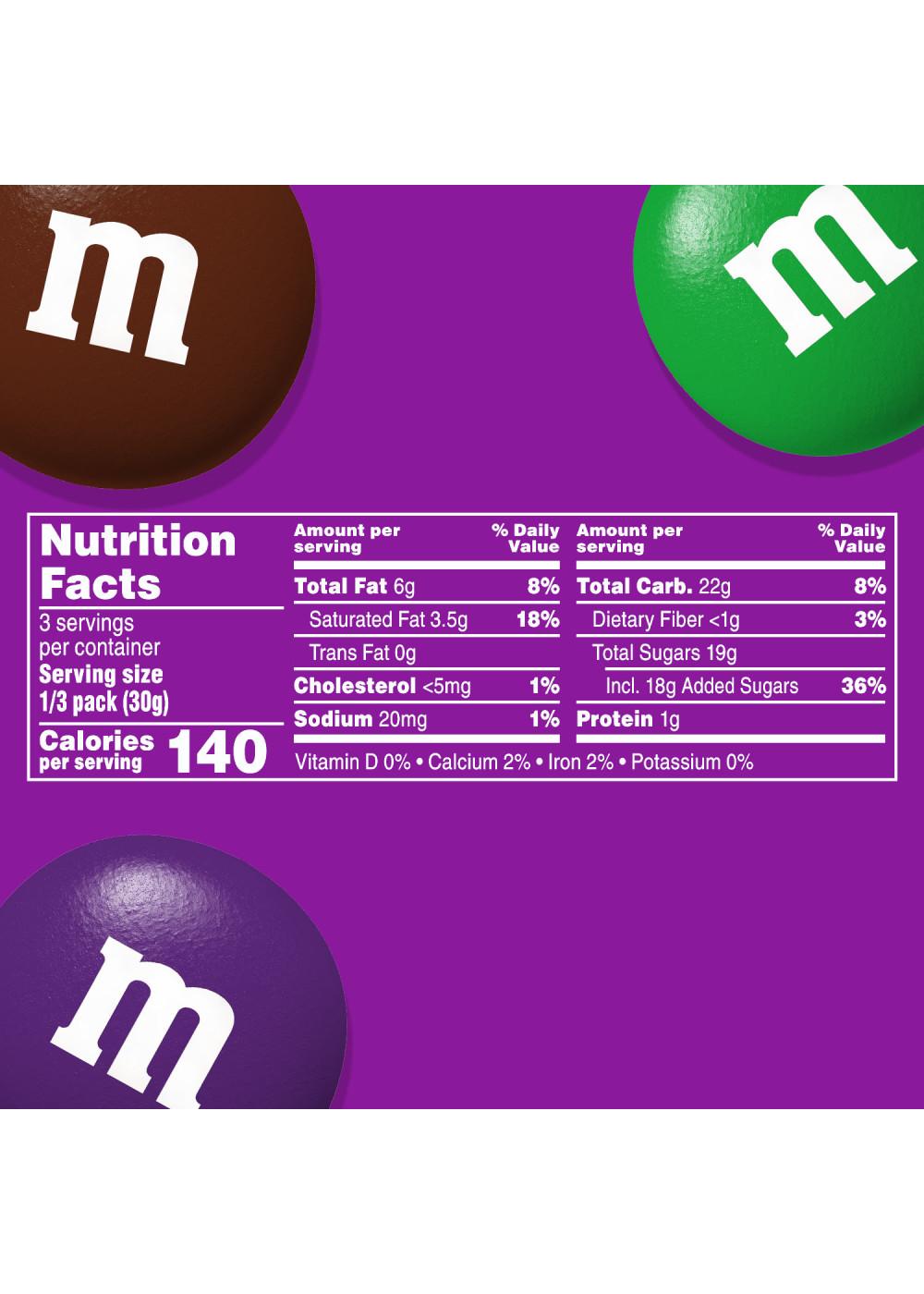 M&M'S MILK CHOCOLATE PARTY SIZE STAND UP POUCH PURPLE MOMENT 32