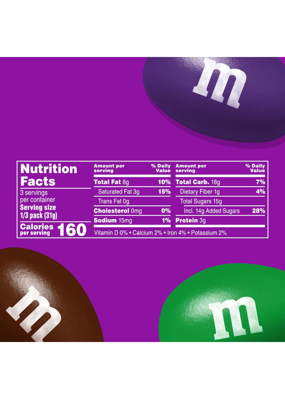M&M's Limited Edition Peanut Chocolate Candy Featuring Purple Candy, Share  Size, 3.27 Oz Bag