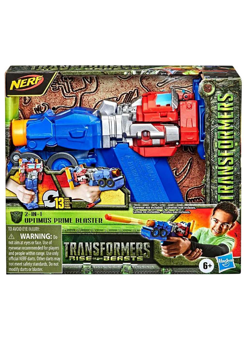 Nerf Transformers Rise of the Beasts 2-in-1 Optimus Prime Dart Blaster; image 1 of 4