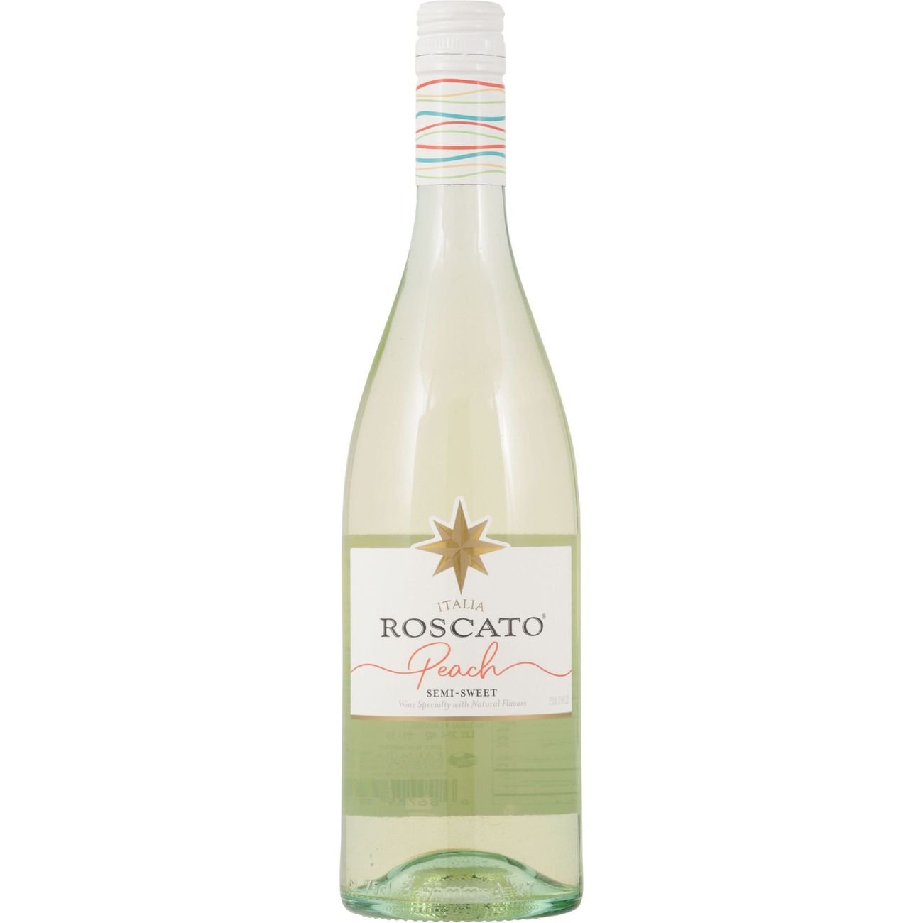 Roscato Peach Italy Semi Sweet White Wine, 750 mL