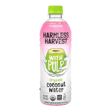 Harmless Harvest Organic Coconut Water with Pulp, 16 fl oz