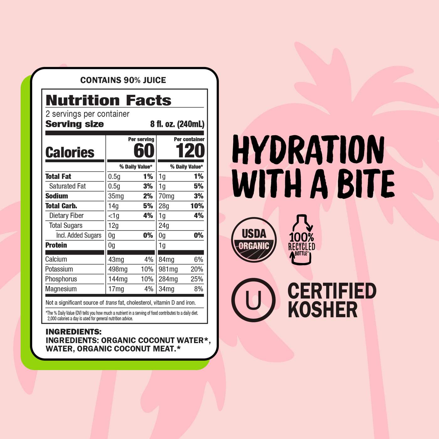 Harmless Harvest Organic Coconut Water with Pulp; image 2 of 7