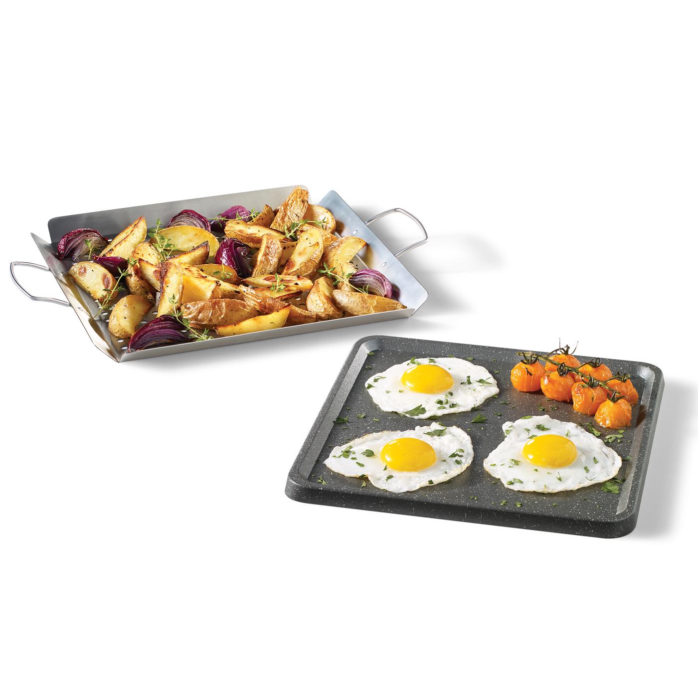 Starfit The Rock Reversible Griddle with Stainless Steel Basket Shop