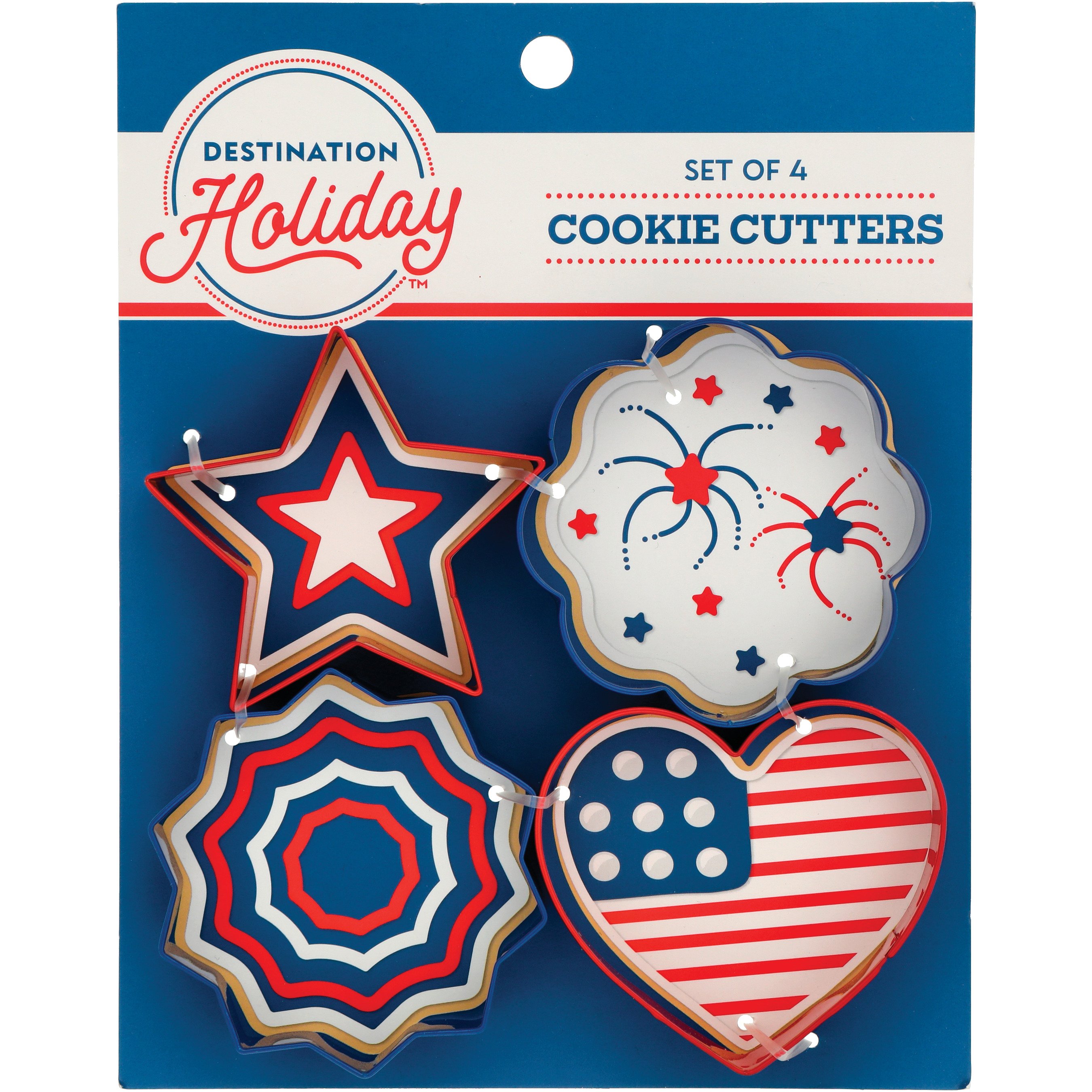 Destination Holiday Assorted Metal Patriotic Cookie Cutter Set Shop