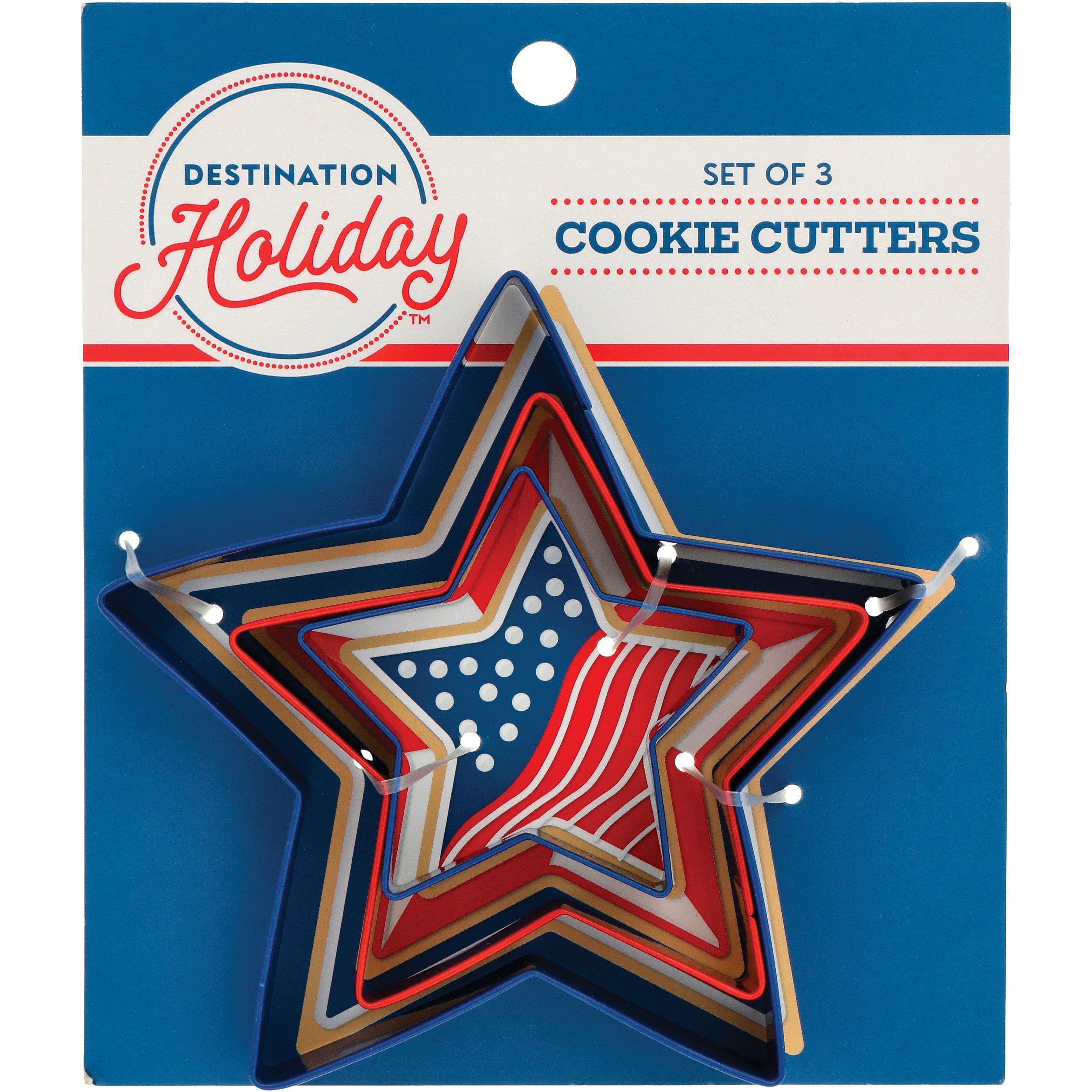 Destination Holiday Star Shape Patriotic Cookie Cutter Set Shop