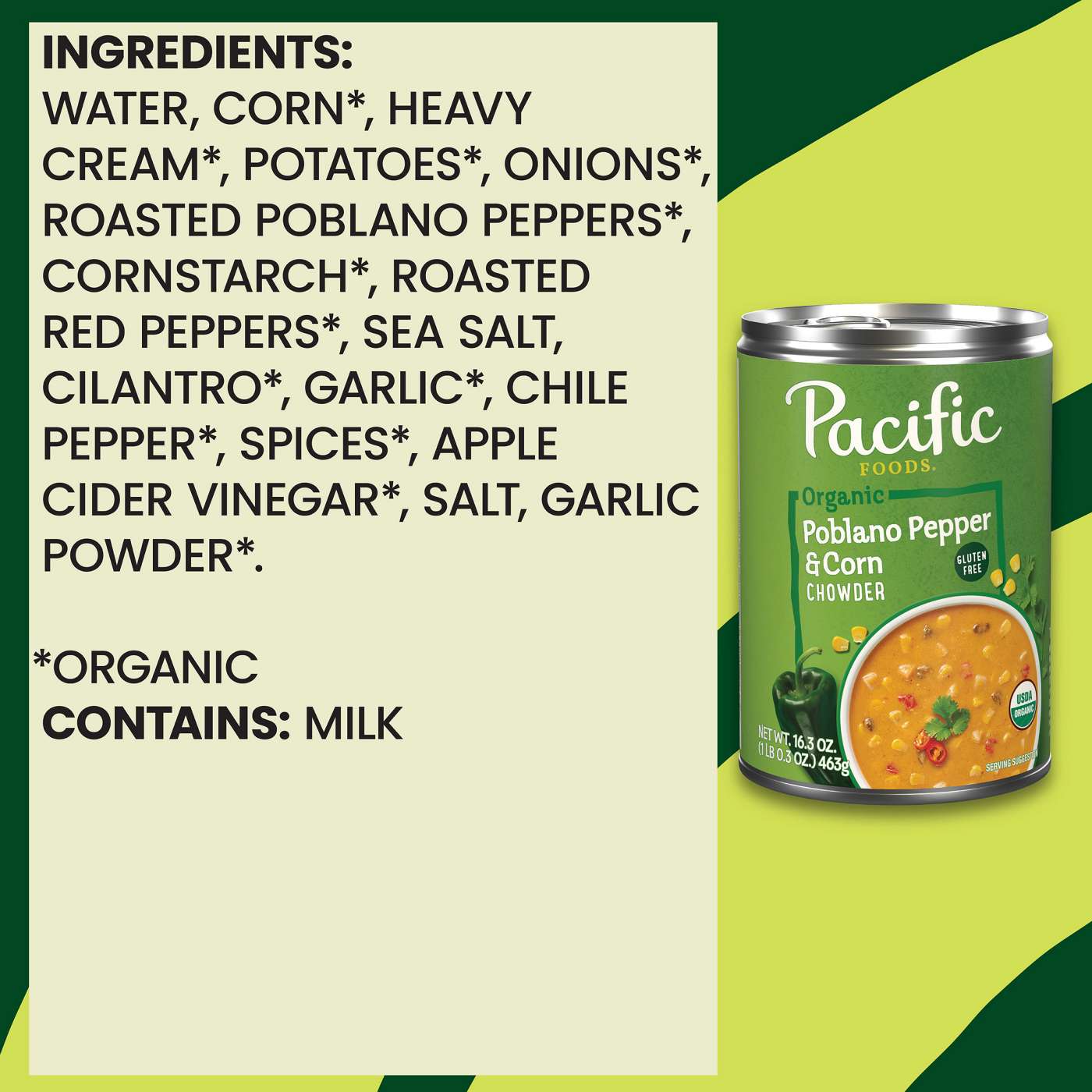 Pacific Foods Organic Poblano Pepper & Corn Chowder; image 7 of 7