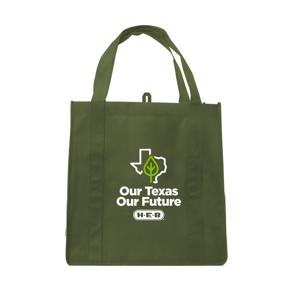 H E B Our Texas Our Future Reusable Shopping Bag Green