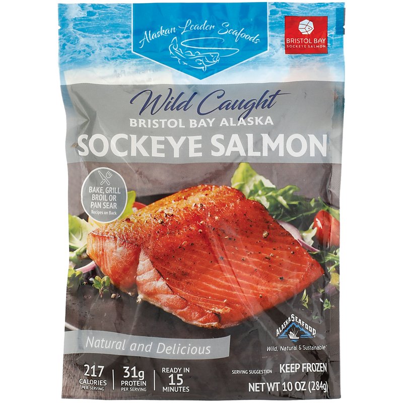 Alaskan Leader Seafoods Frozen Wild Caught Alaska Sockeye Salmon - Shop  Seafood at H-E-B