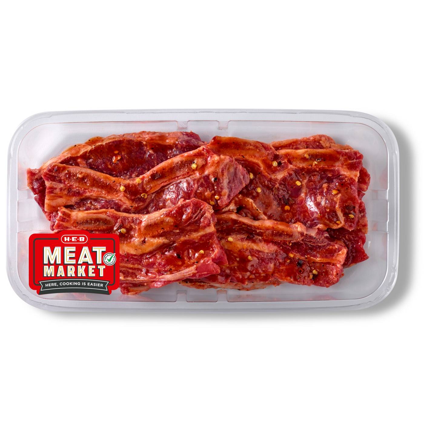 H-E-B Meat Market Marinated Beef Flanken Ribs - Chile Lime; image 1 of 3