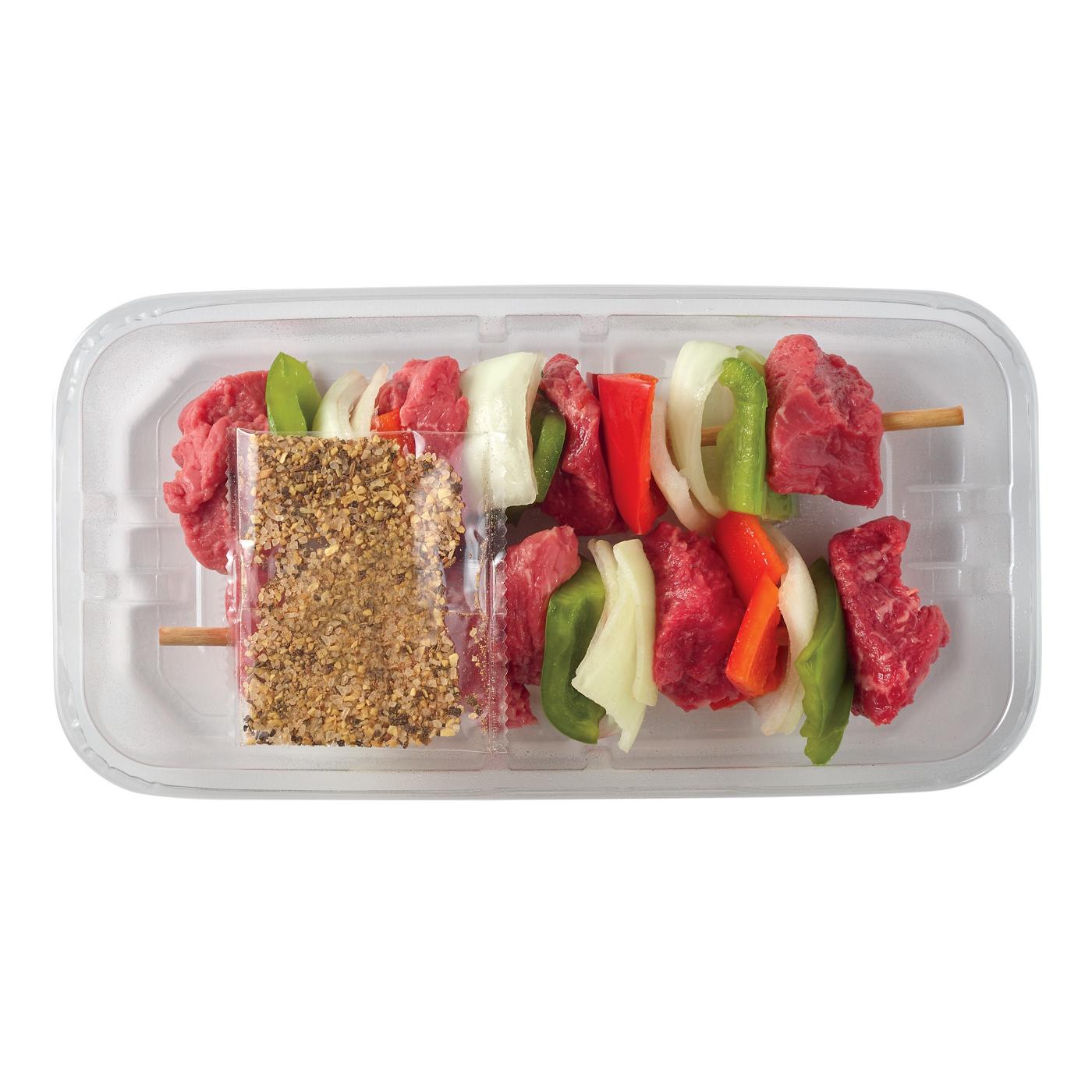 H-E-B Meat Market Beef Sirloin Kabobs - Steak Seasoning; image 1 of 4