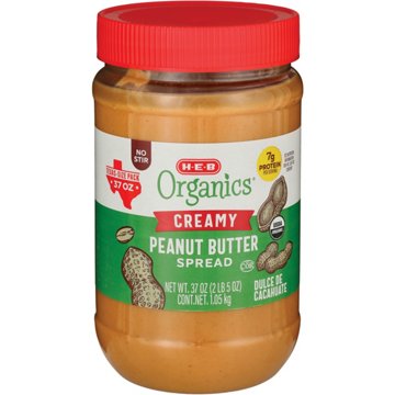 H-E-B Organics 7g Protein Creamy Peanut Butter – Texas-Size Pack