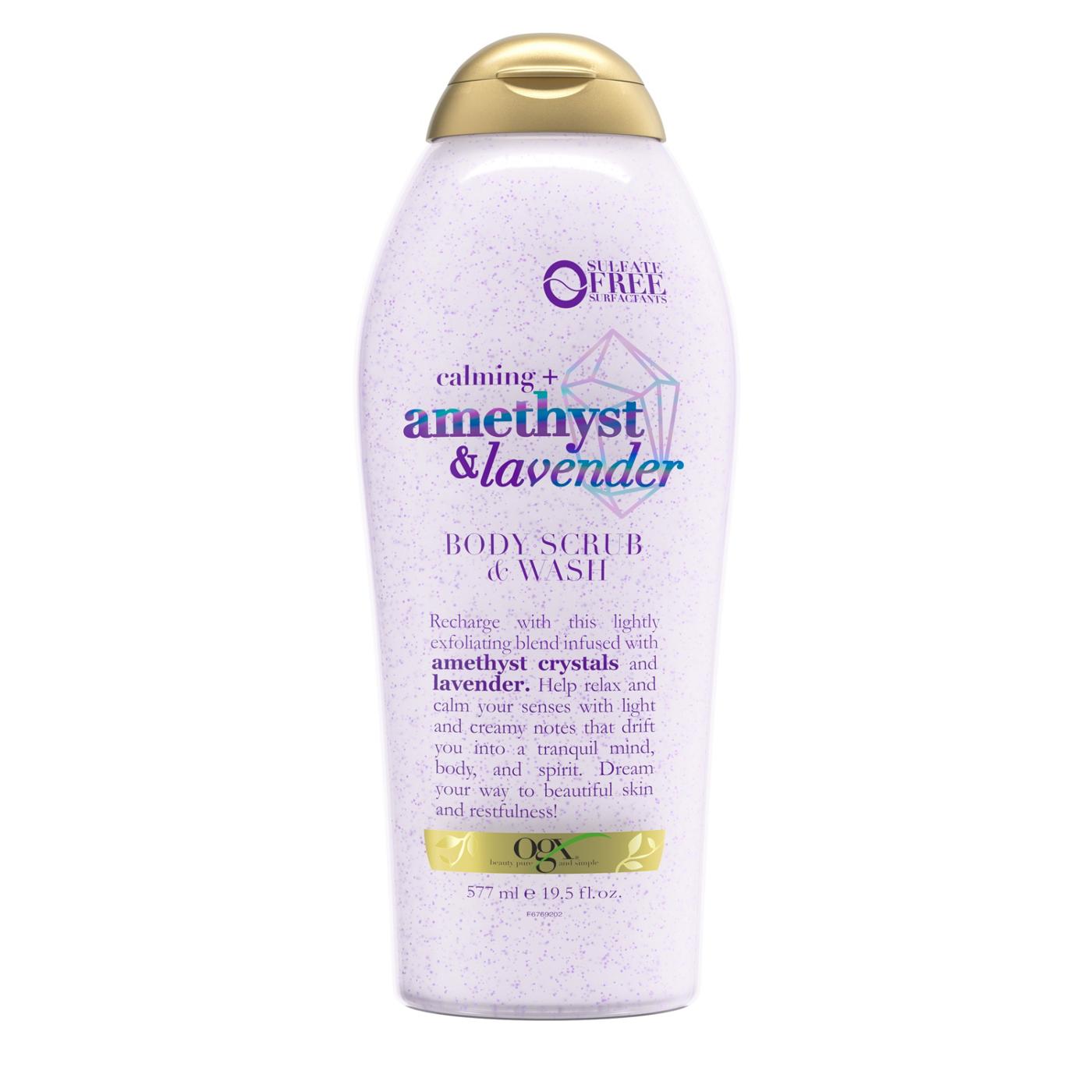 OGX Calming Amethyst & Lavender Body Wash & Scrub; image 1 of 2