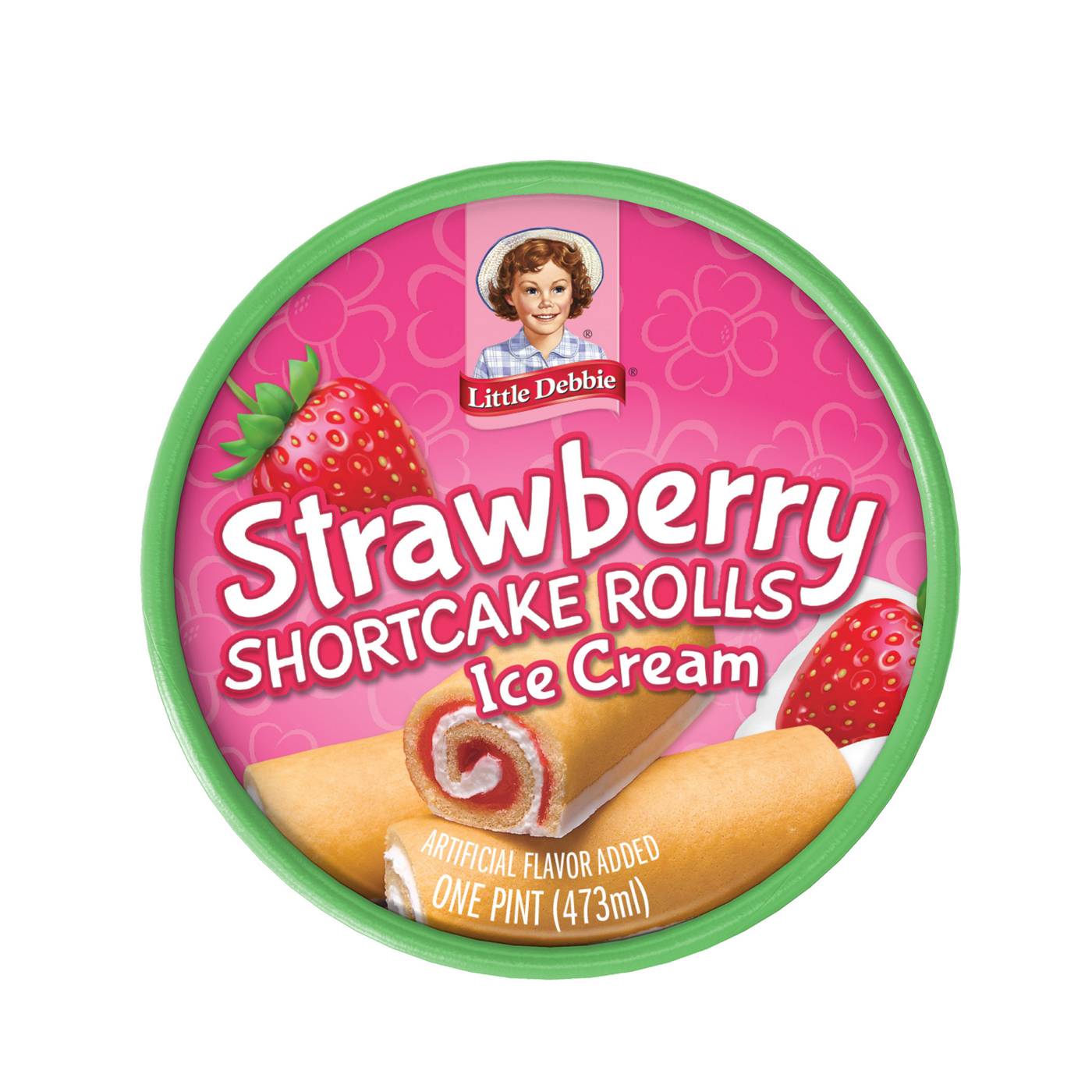 Little Debbie Strawberry Shortcake Rolls Ice Cream Pint; image 2 of 4