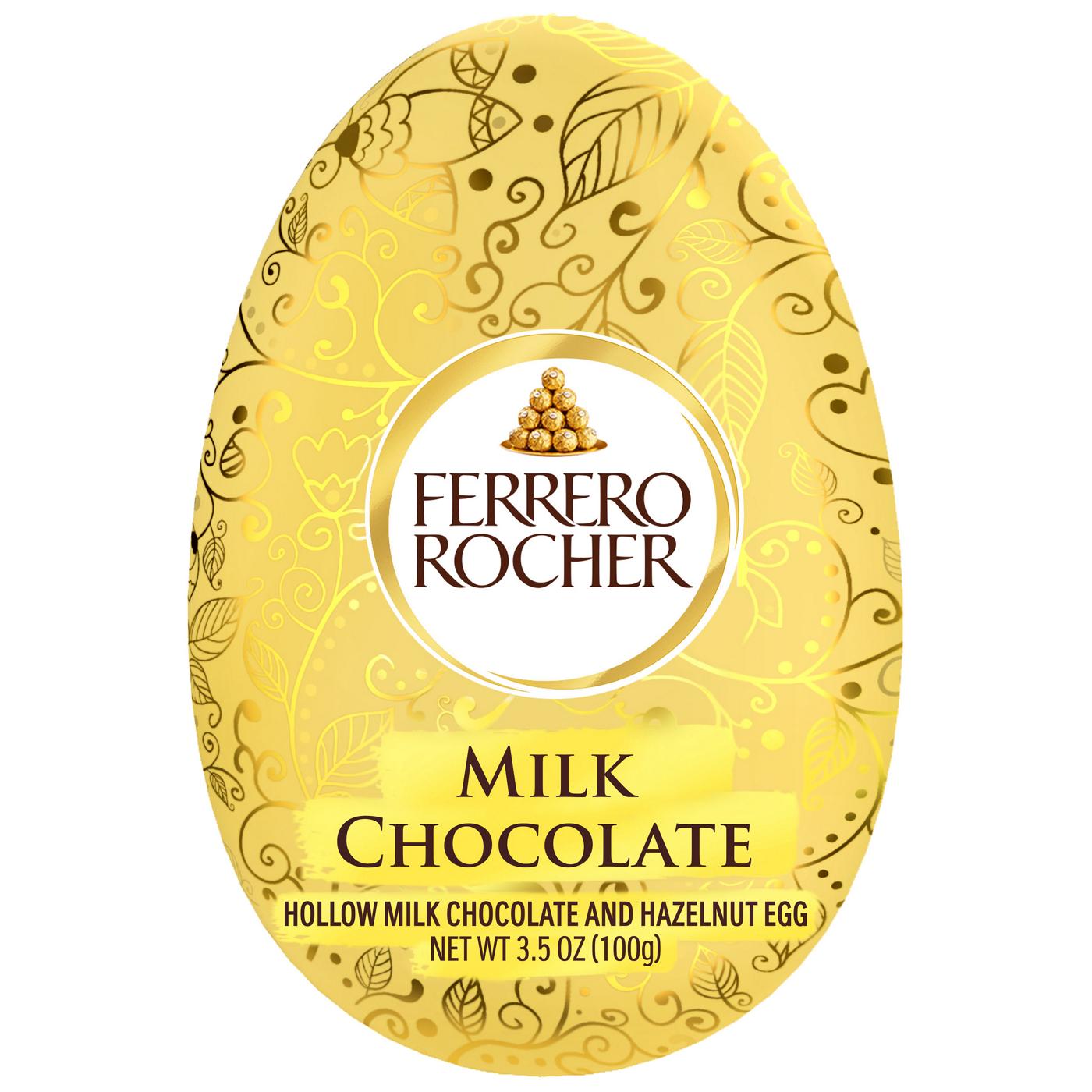 Ferrero Rocher Hollow Milk Chocolate & Hazelnut Gold Egg; image 1 of 3