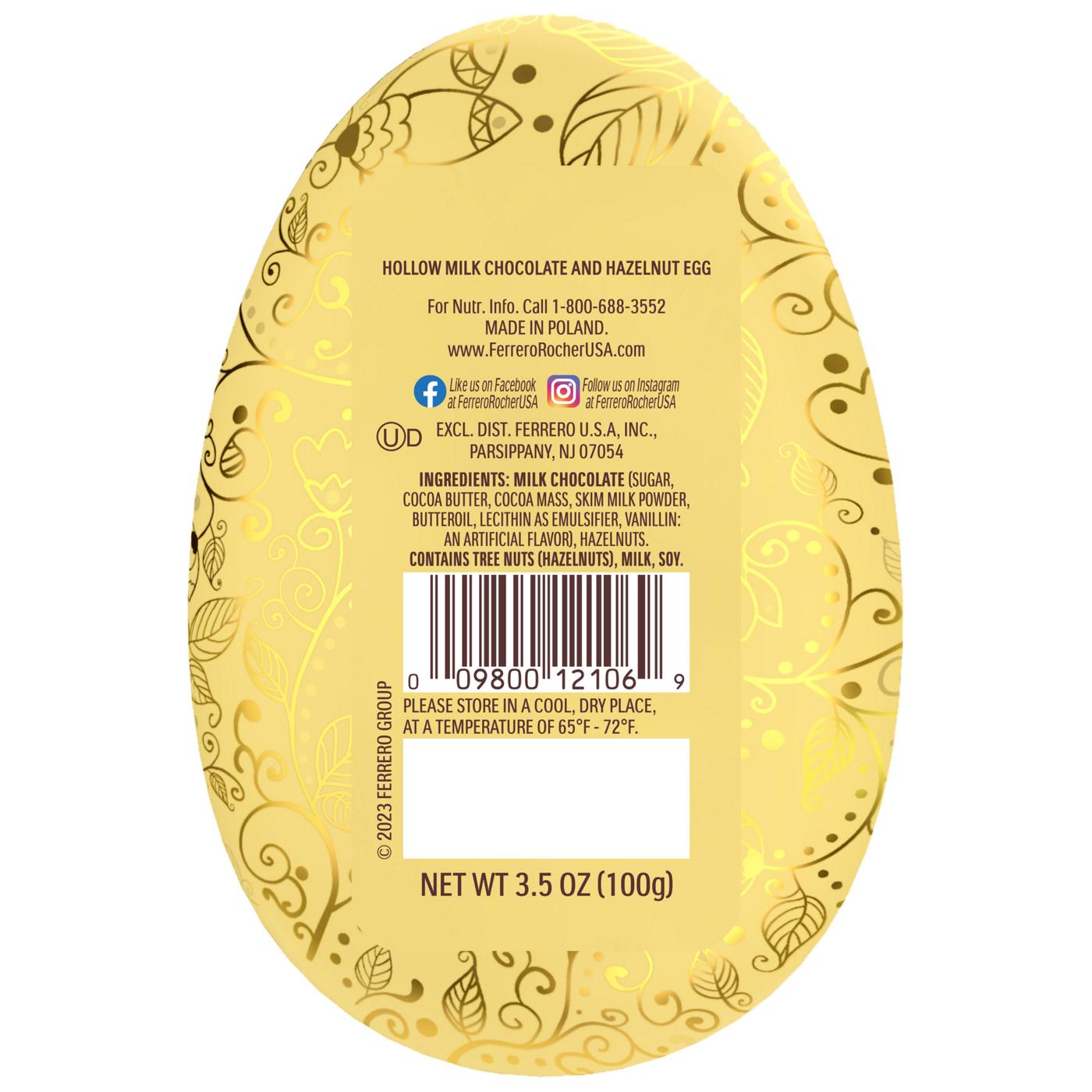 Ferrero Rocher Hollow Milk Chocolate & Hazelnut Gold Egg; image 3 of 3