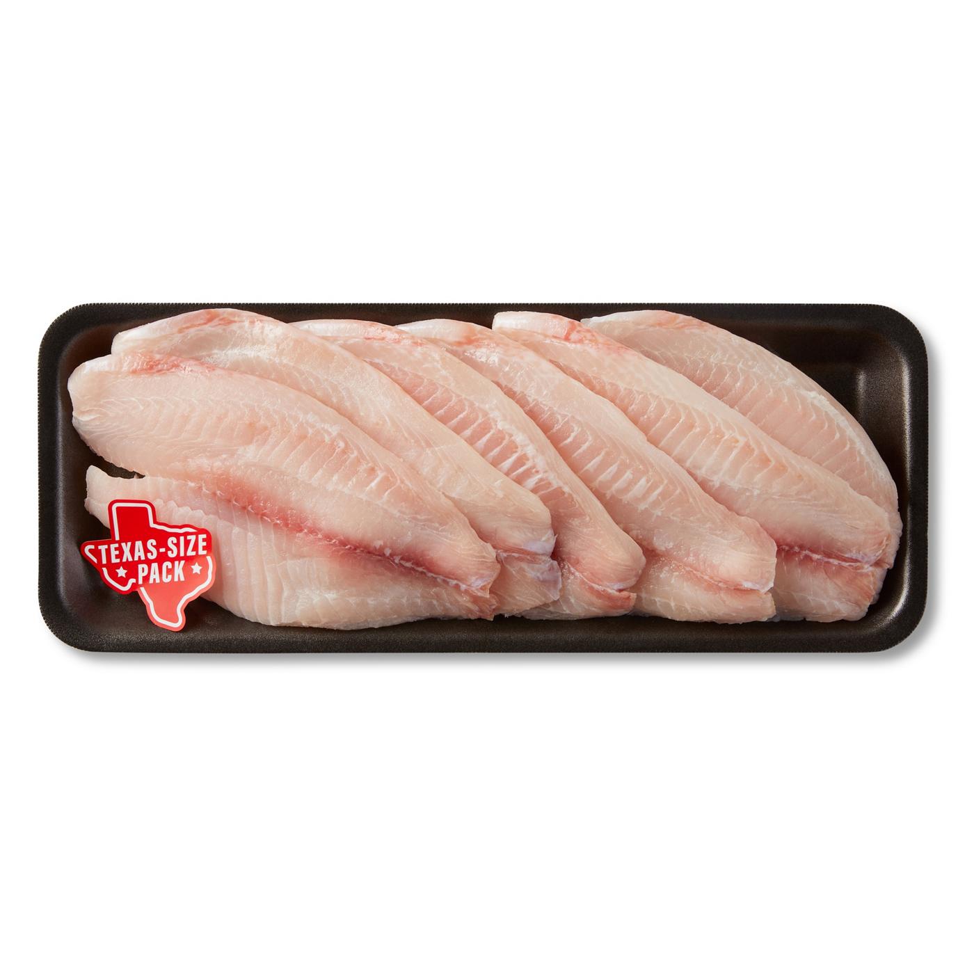 H-E-B Responsibly Raised Fresh Tilapia Fillets - Texas-Size Pack; image 1 of 2