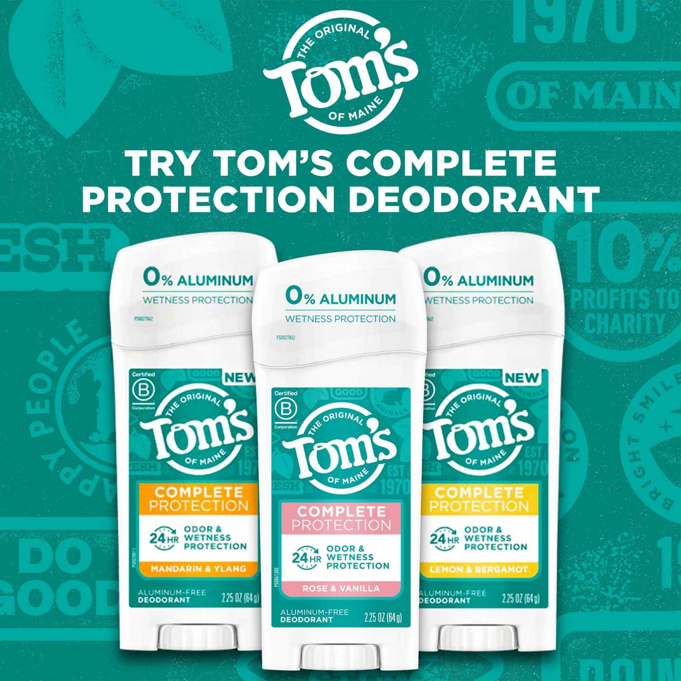 Tom's of Maine Complete Protection Aluminum-Free Deodorant - Rose & Vanilla; image 3 of 8