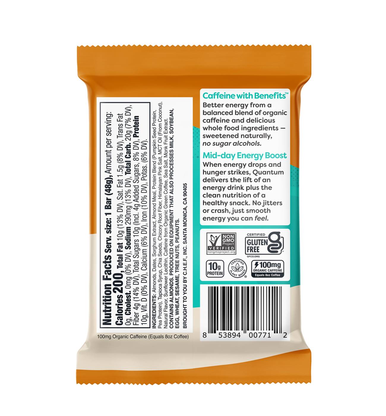 Quantum Energy Squares Caramel Almond Sea Salt; image 2 of 2