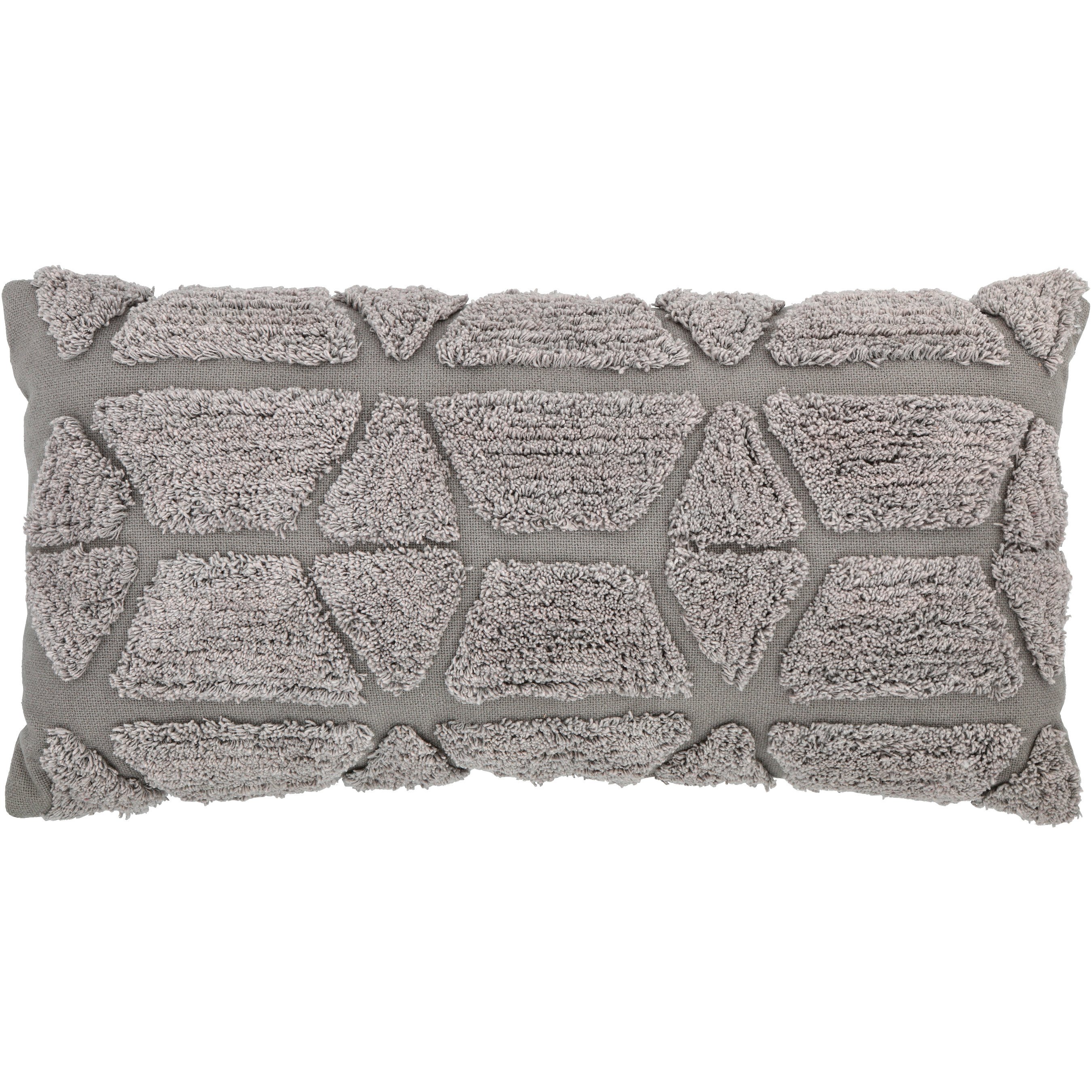 Haven + Key Textured & Fringed Lumbar Throw Pillow - Gray - Shop Pillows at  H-E-B