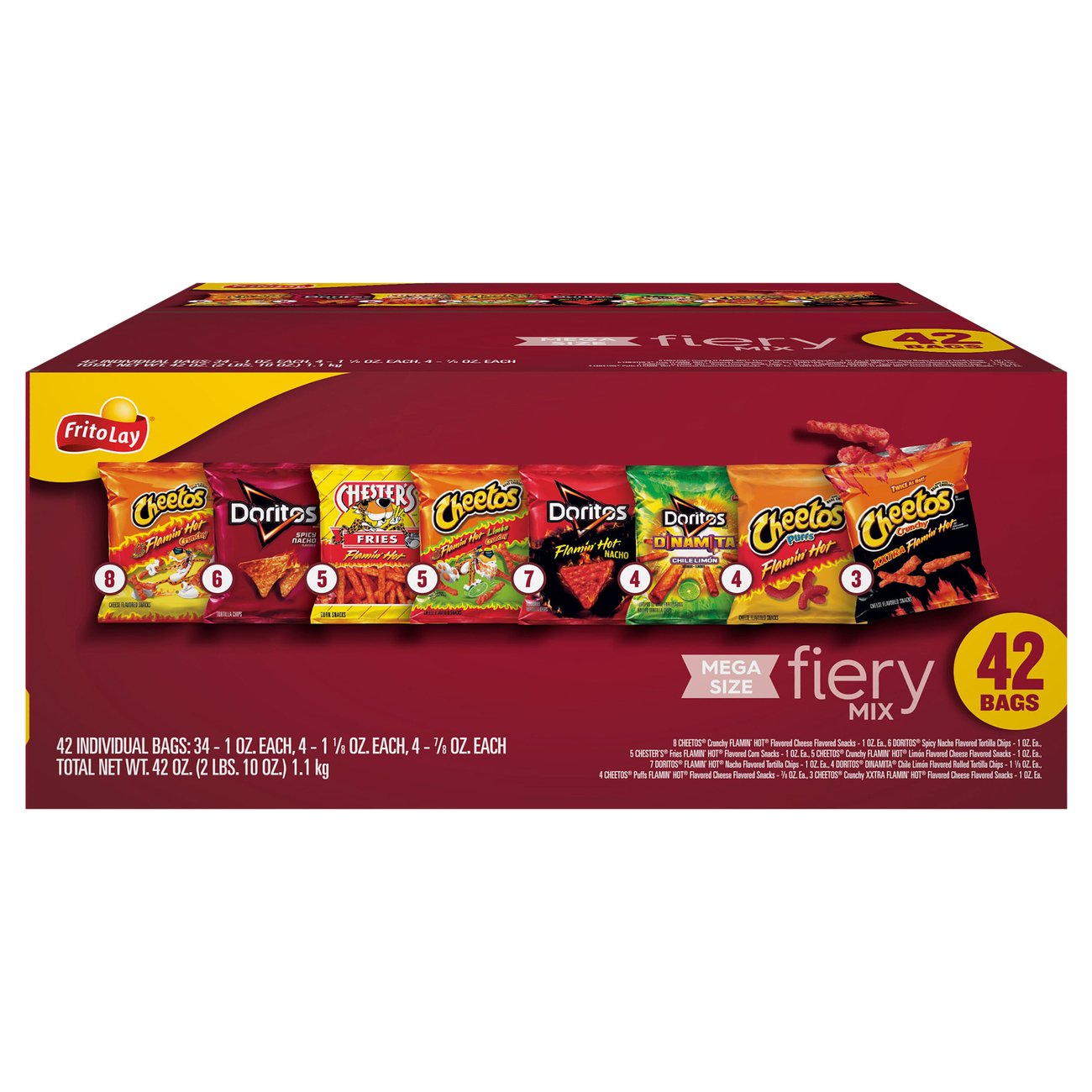 Frito Lay Fiery Mix Mega Size - Shop Chips at H-E-B