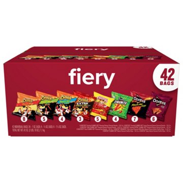 Frito Lay Mega Size Fiery Mix Chips Multipack Bags
