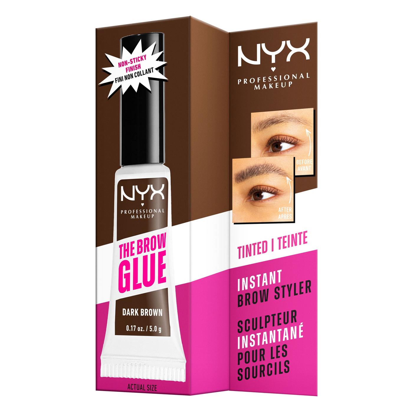 NYX The Brow Glue Instant Brow Styler - Dark Brown; image 3 of 5