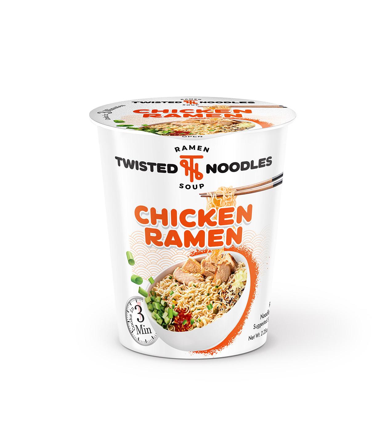 Twisted Noodles Chicken Ramen Soup Cup; image 1 of 5